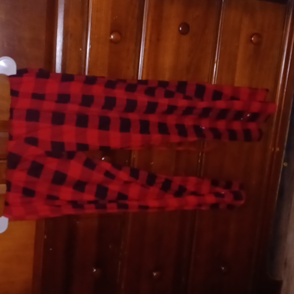 Black and red teen pj pants with drawstring